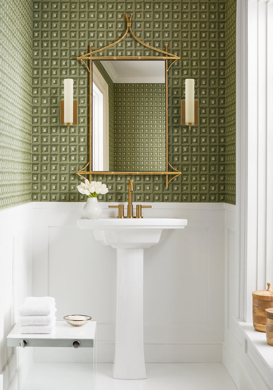 Thibaut Square Dance wallpaper - Modern Resource 3 room setting