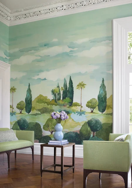 Thibaut - TAORMINA MURAL Wallpaper - Mural Resource