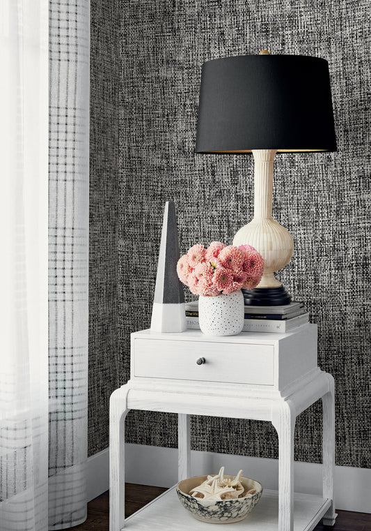 Thibaut Arthur's Tweed wallpaper - Natural Resource 3 room setting