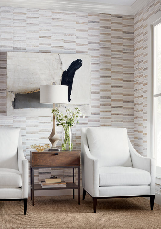 Thibaut Encinitas wallpaper - Natural Resource 3 room setting