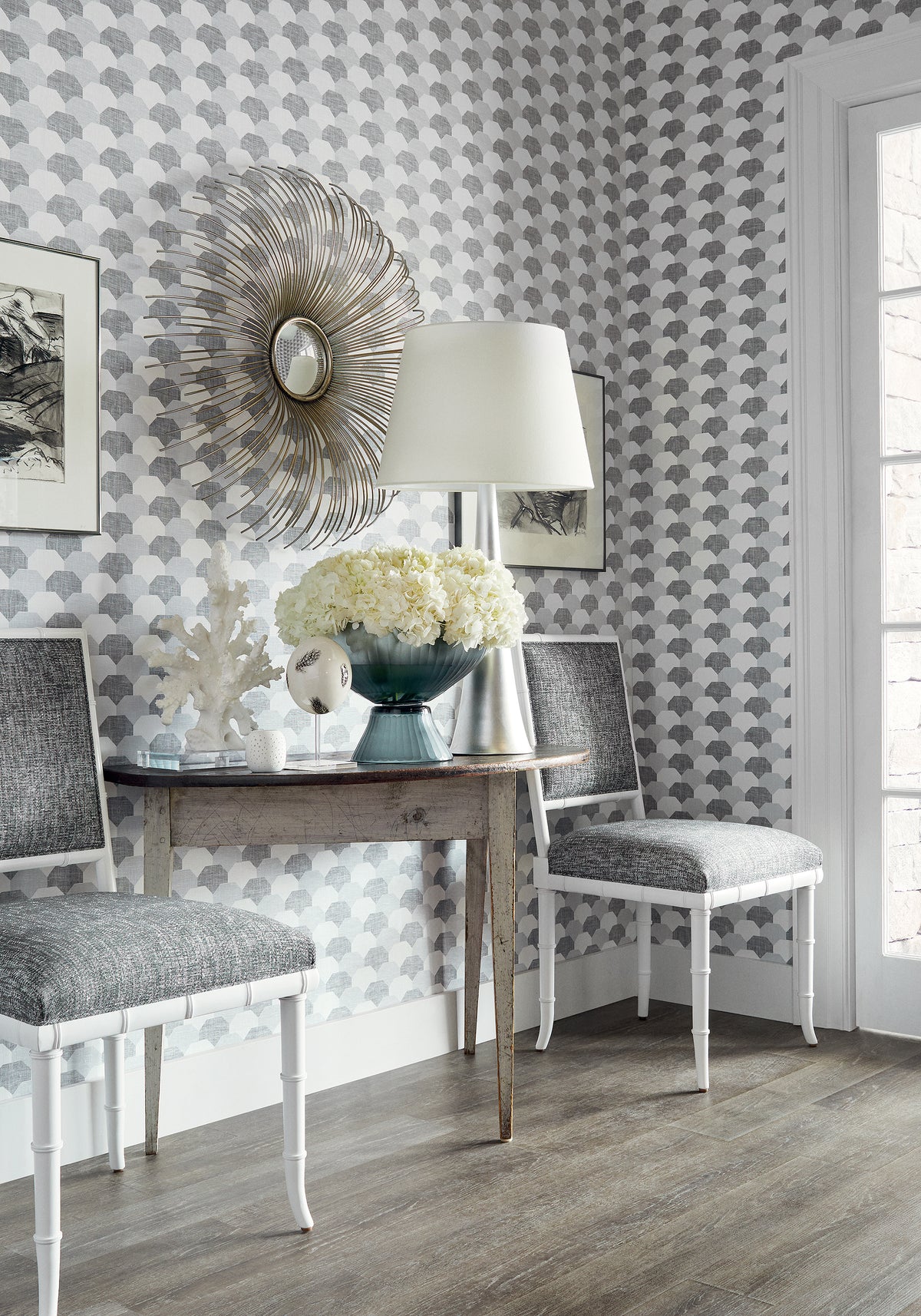 Thibaut Hidden Hills wallpaper - Natural Resource 3 room setting