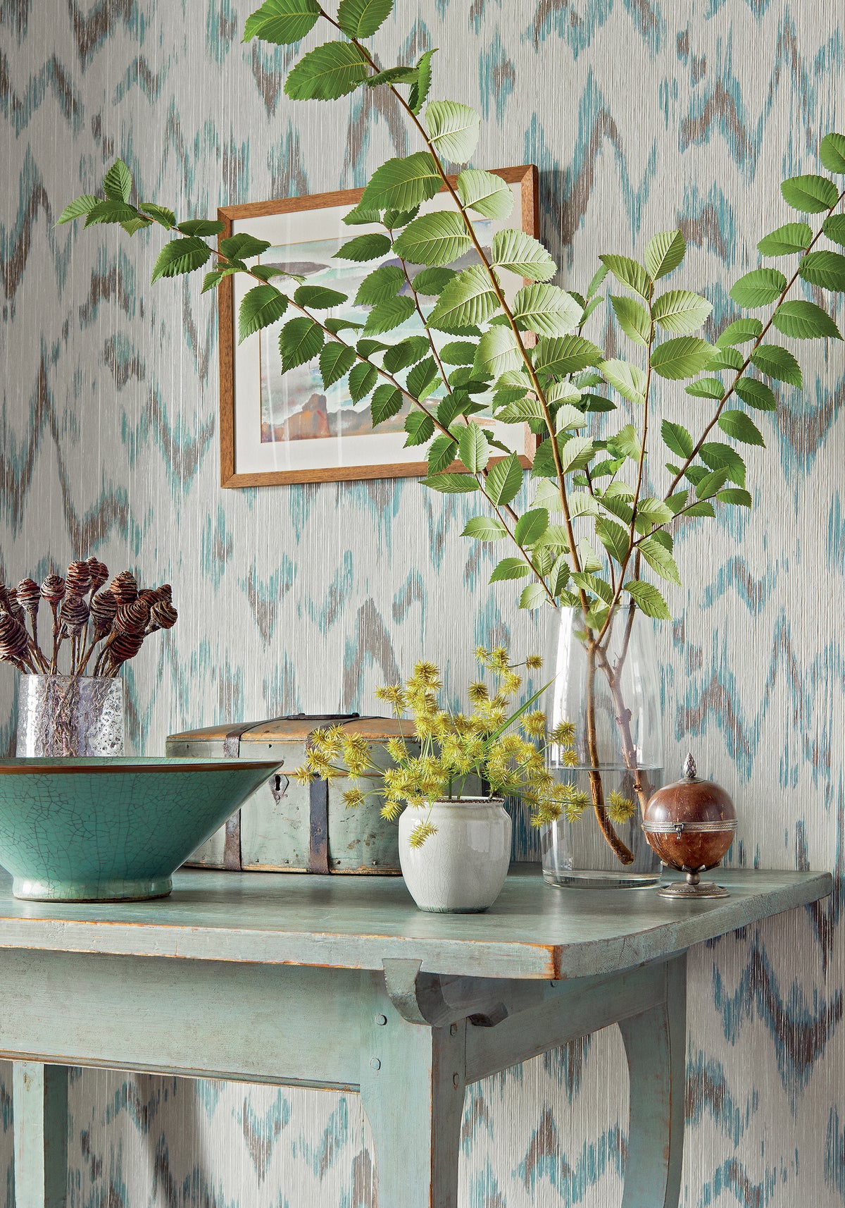 Thibaut Point Lobos wallpaper - Natural Resource 3 room setting