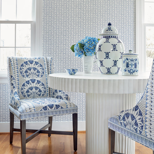 Anna French Pyramid wallpaper - Savoy collection room setting