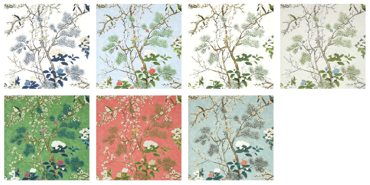 KATSURA Wallpaper by Thibaut, Grand Palace Collection in Double Rolls ...