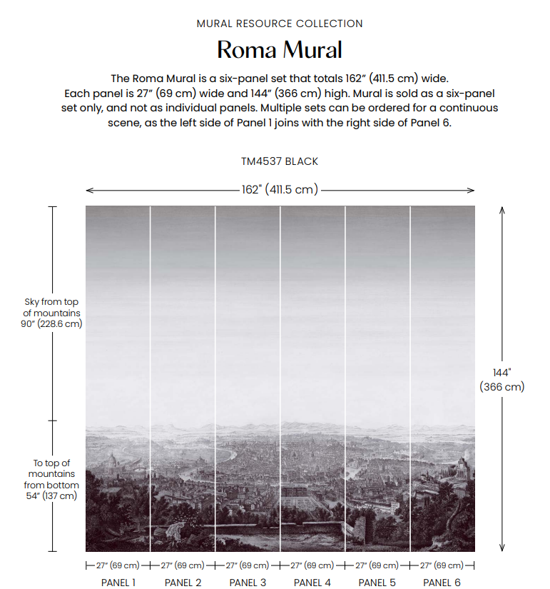 Thibaut - ROMA MURAL Wallpaper - Mural Resource