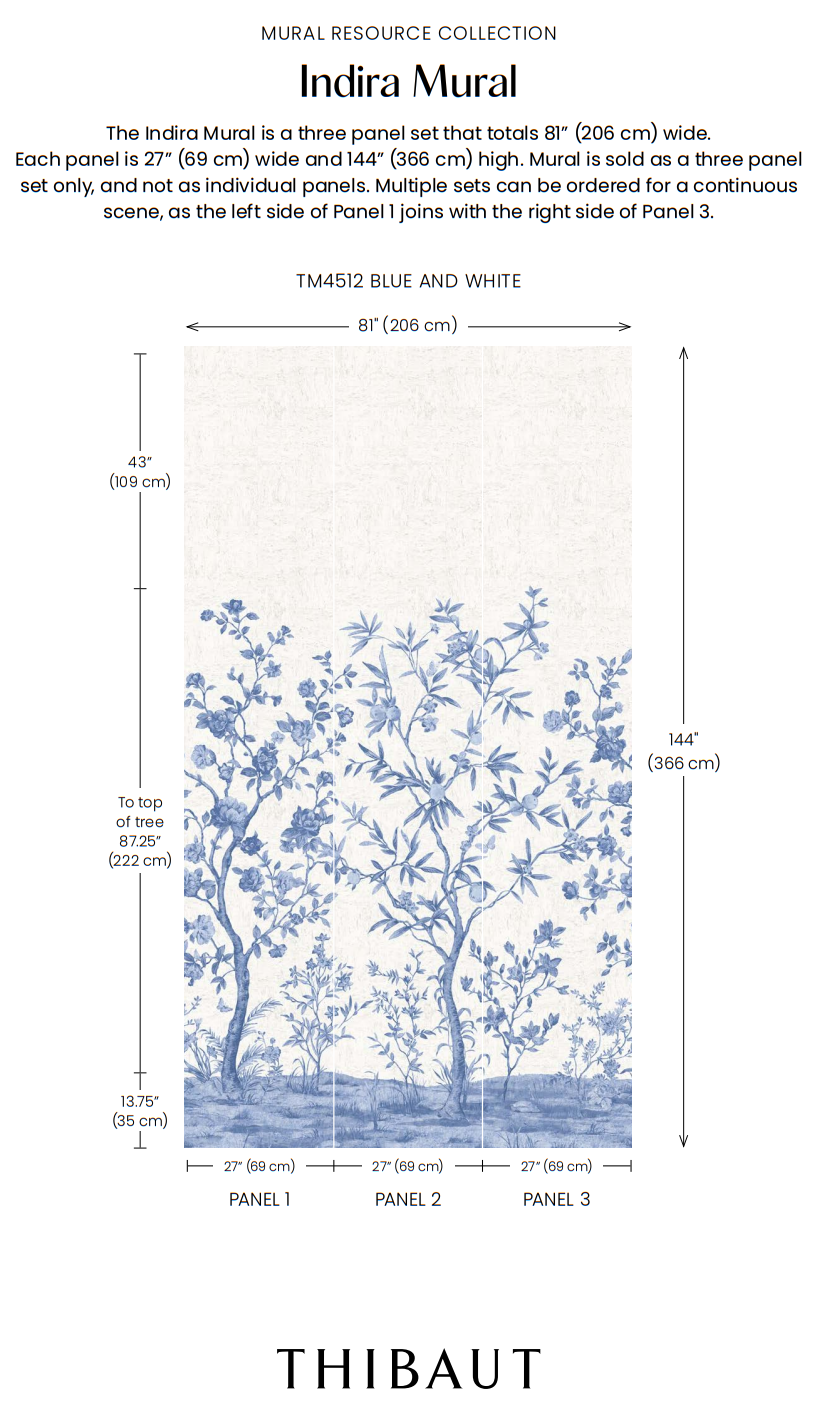 Thibaut - INDIRA MURAL Wallpaper - Mural Resource