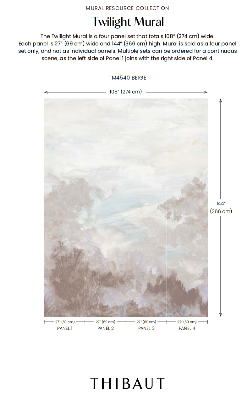 Thibaut - TWILIGHT MURAL Wallpaper - Mural Resource
