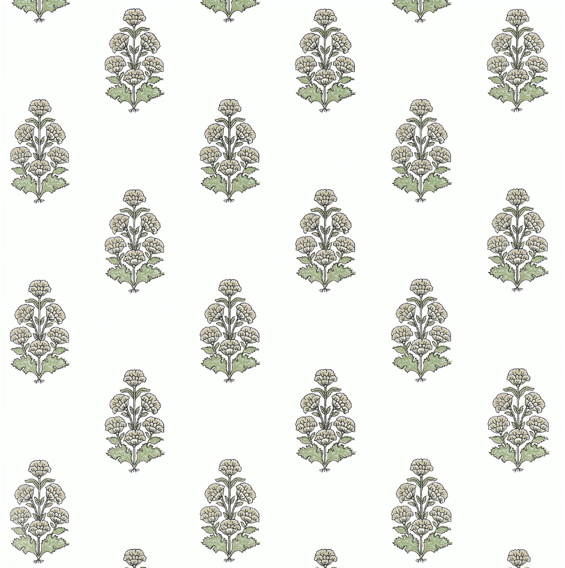 AUDREY Wallpaper by Thibaut, Boxwood Collection in Double Rolls