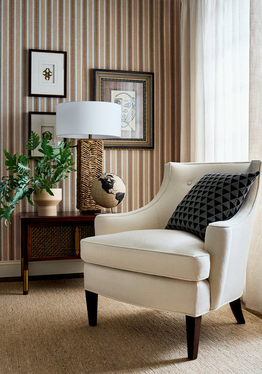 Thibaut Bennett Stripe wallpaper - Stripes & Checks Resource room setting