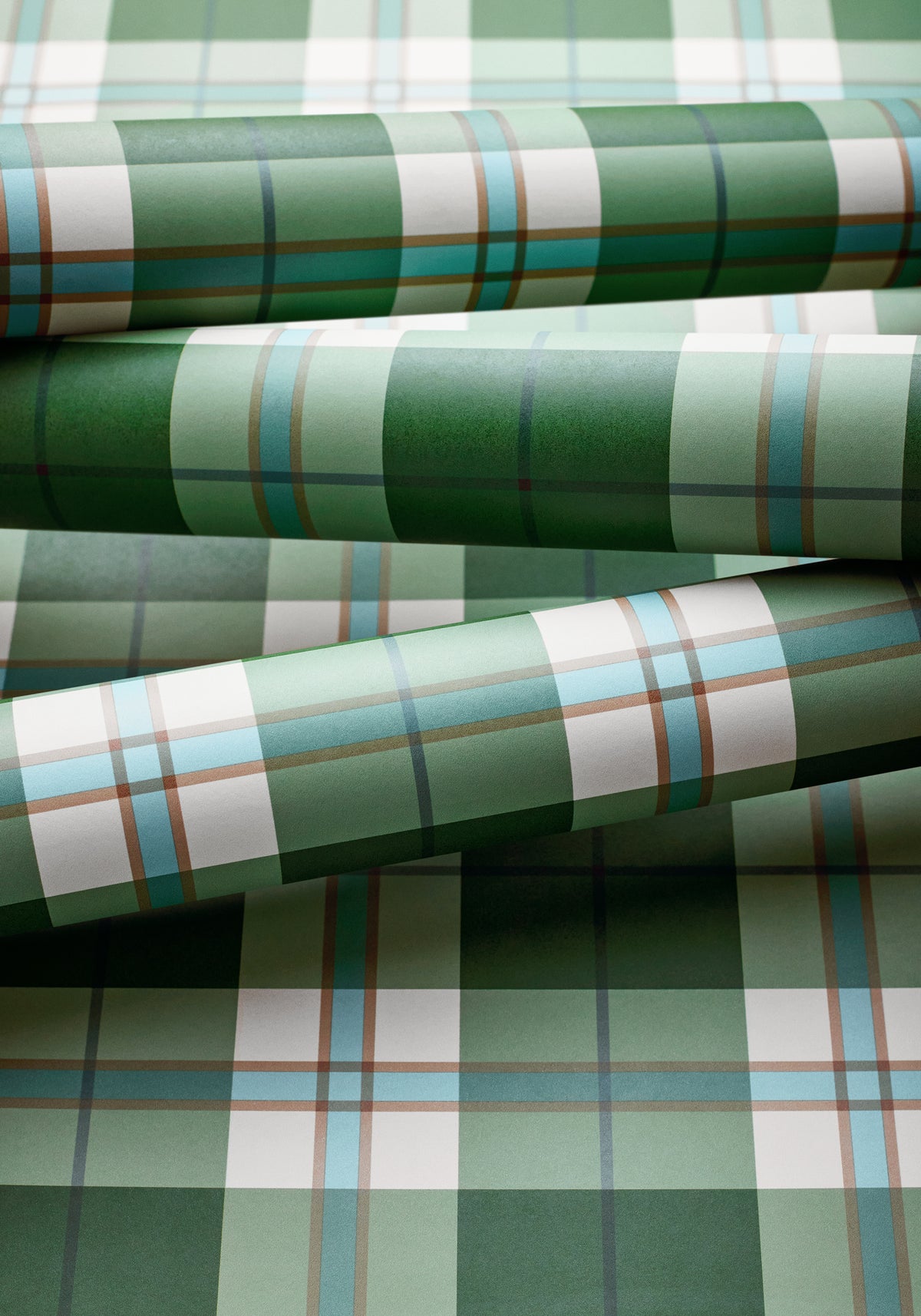 Thibaut Douglas Plaid wallpaper - Stripes & Checks Resource room setting