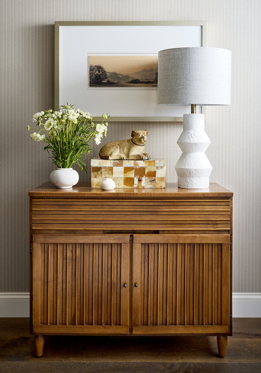 Thibaut Suited Stripe wallpaper - Stripes & Checks Resource room setting