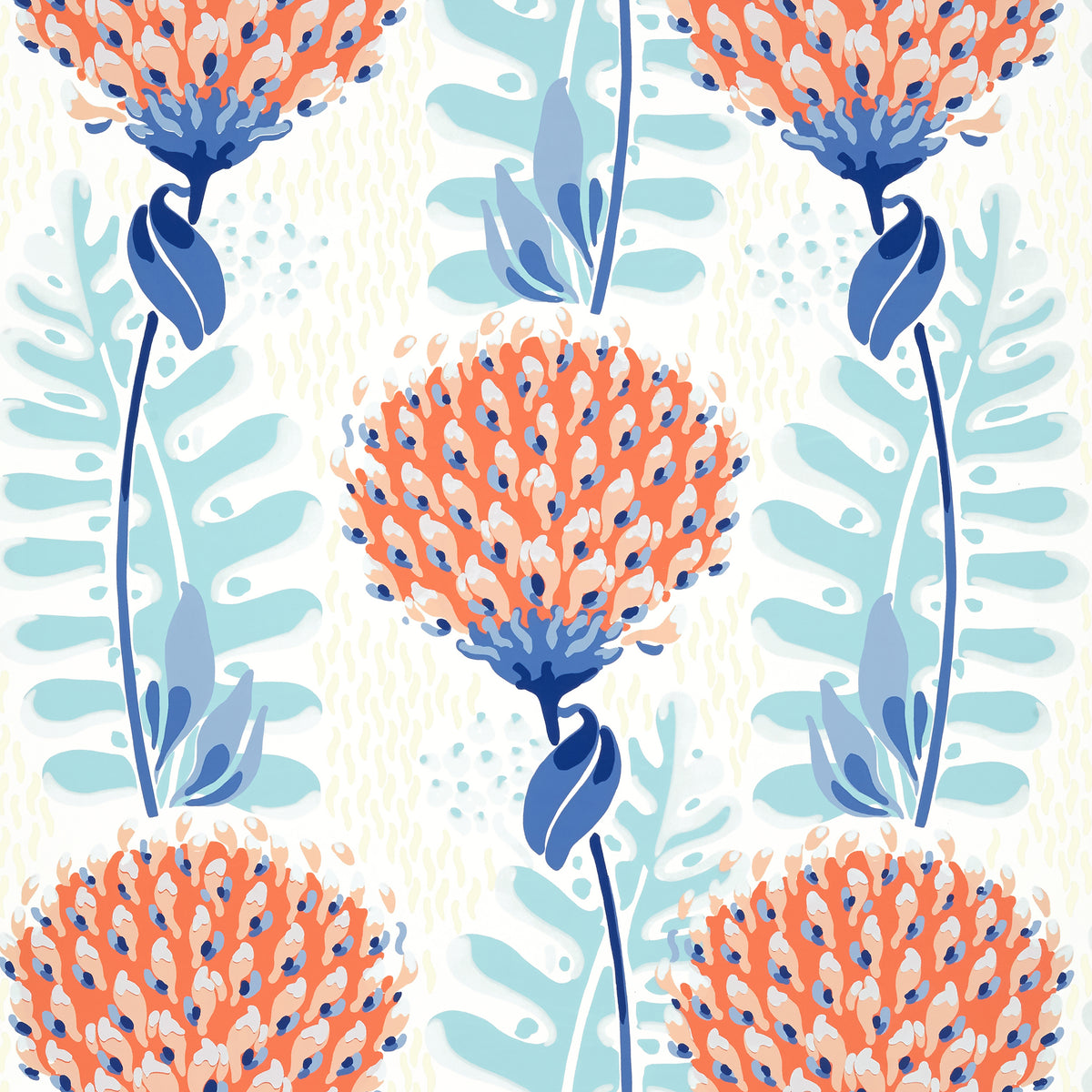 Thibaut Tiverton Coral wallpaper colorway (T10649)