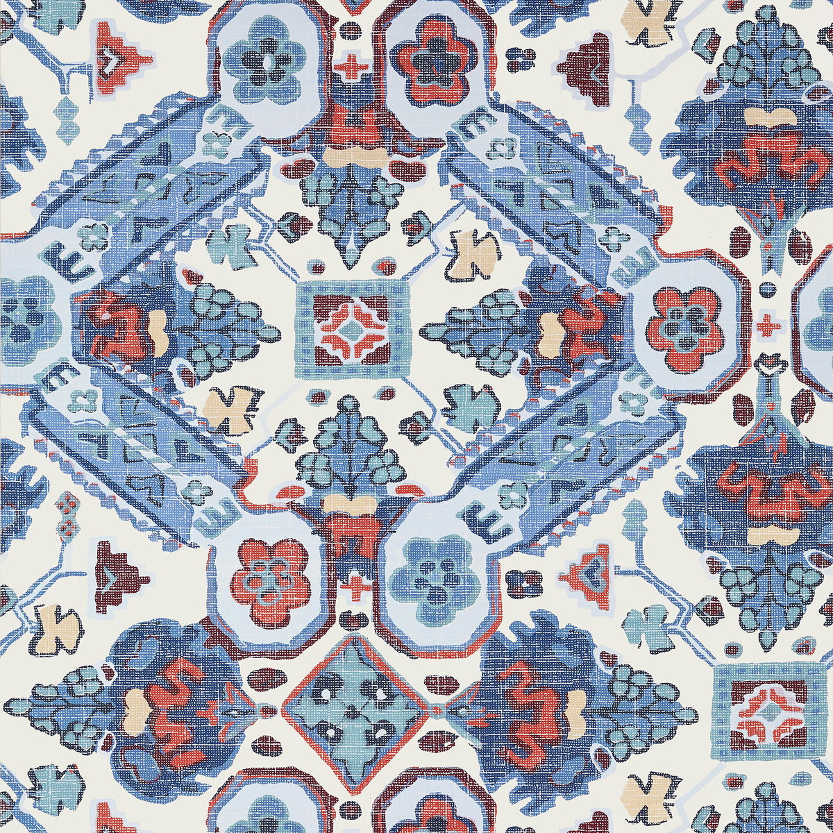 Thibaut Persian Carpet wallpaper - Heritage collection - Blue and White