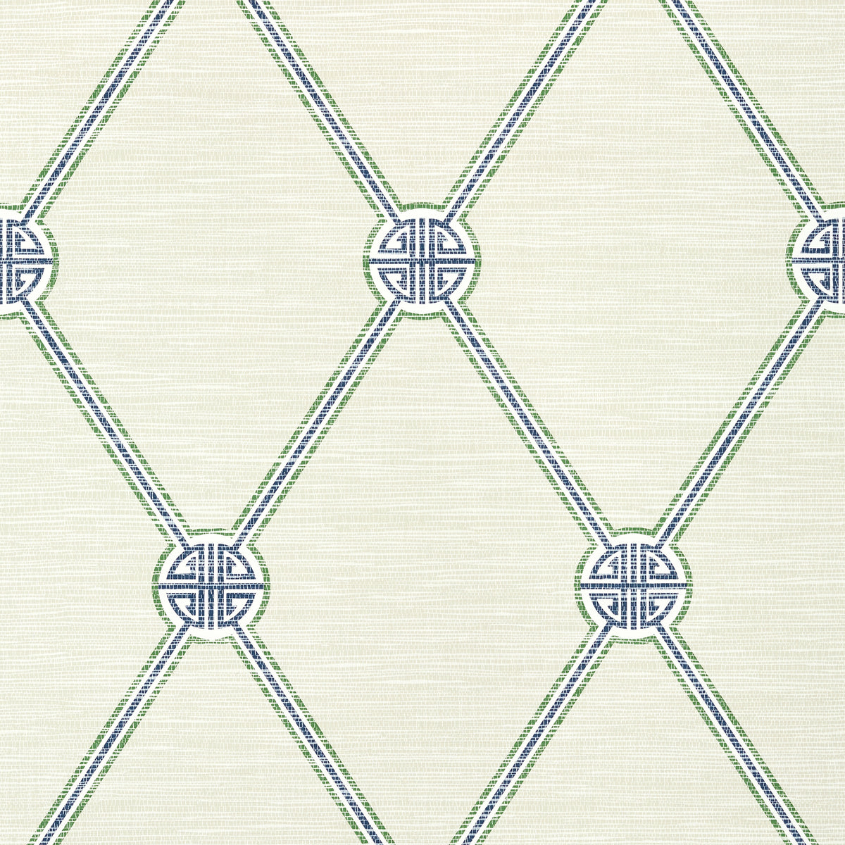 Thibaut Turnberry Trellis wallpaper - Pavilion - Beige and Green