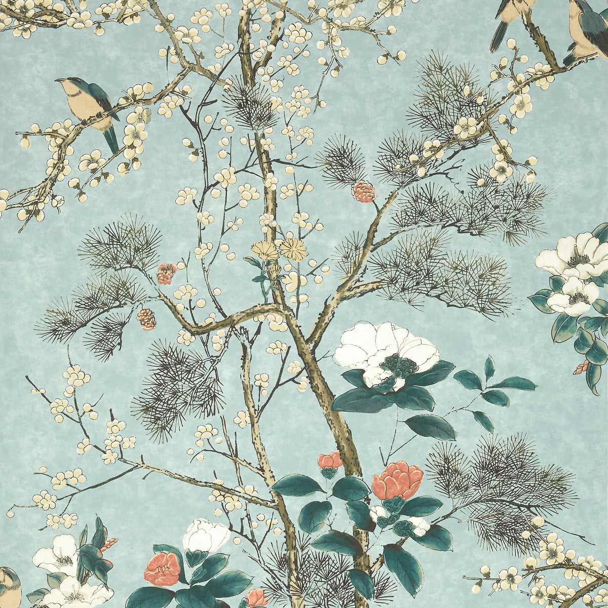 KATSURA Wallpaper by Thibaut, Grand Palace Collection in Double Rolls ...