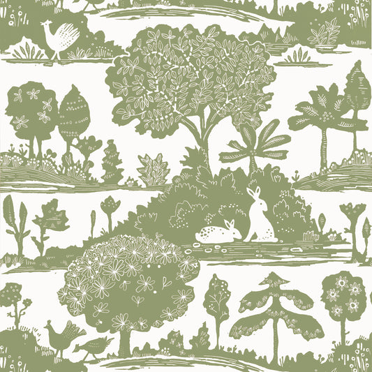 Thibaut - LA FORET Wallpaper - Fairhaven Collection