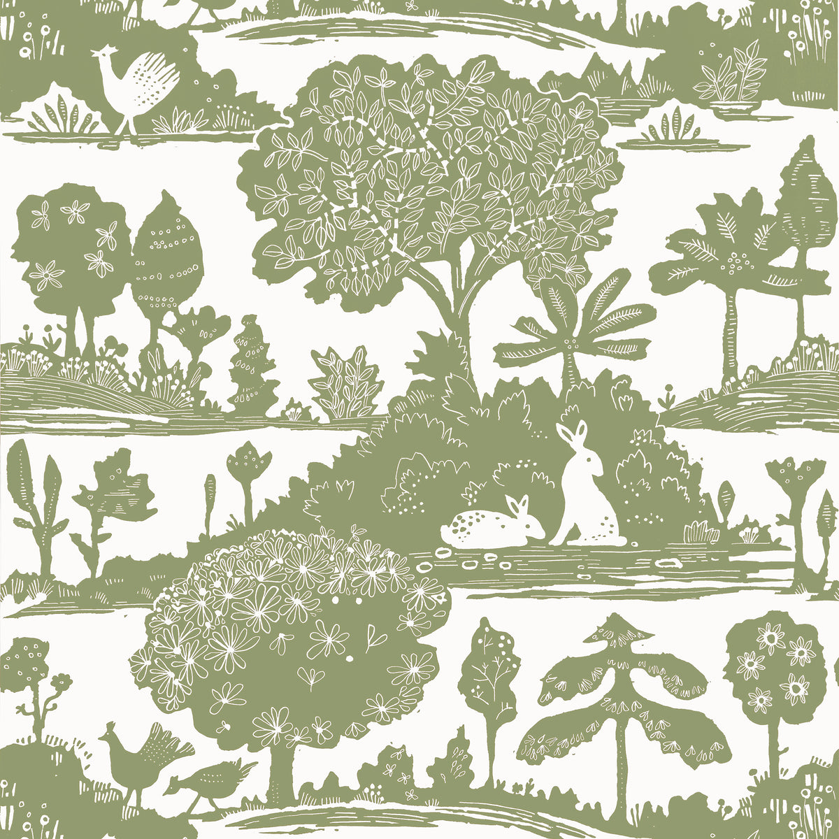 Thibaut - LA FORET Wallpaper - Fairhaven Collection