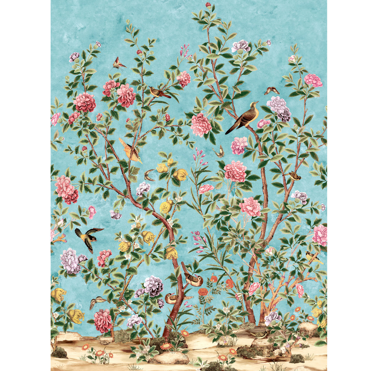 Thibaut - JARDIN BLOOM MURAL Wallpaper - Grand Palace Collection