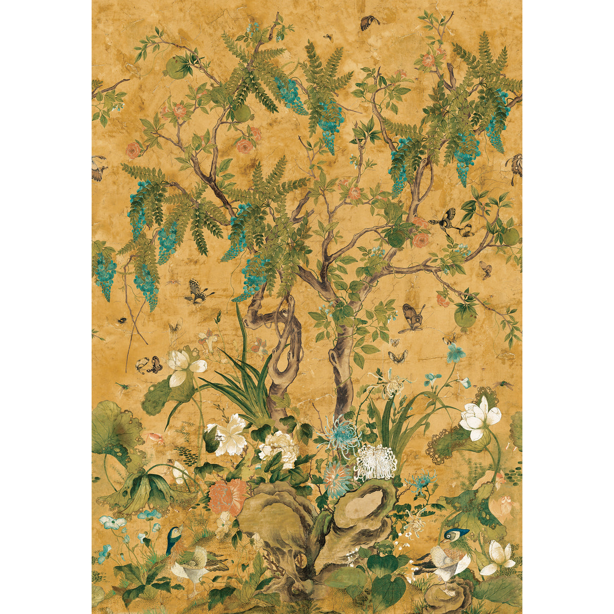 Thibaut - WILD WISTERIA MURAL Wallpaper - Sojourn Collection - Mural Resource