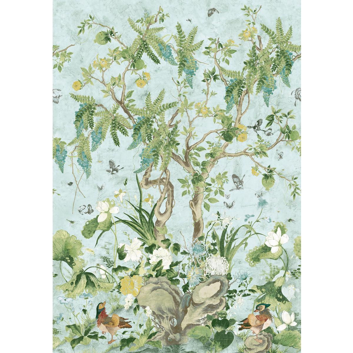 Thibaut - WILD WISTERIA MURAL Wallpaper - Sojourn Collection - Mural Resource