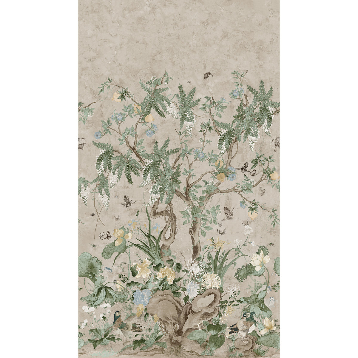 Thibaut - WILD WISTERIA MURAL Wallpaper - Sojourn Collection - Mural Resource