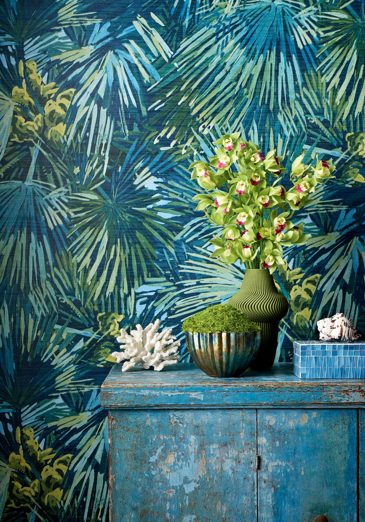Thibaut Palmier wallpaper - Texture Resource 9 room setting