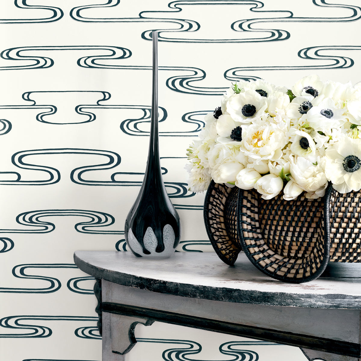 Anna French Cloudwater wallpaper - Willow Tree collection