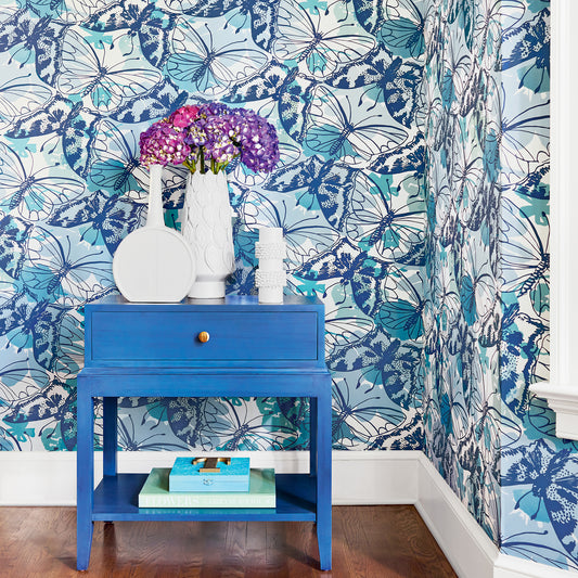 Anna French Paxton wallpaper - Willow Tree collection room setting
