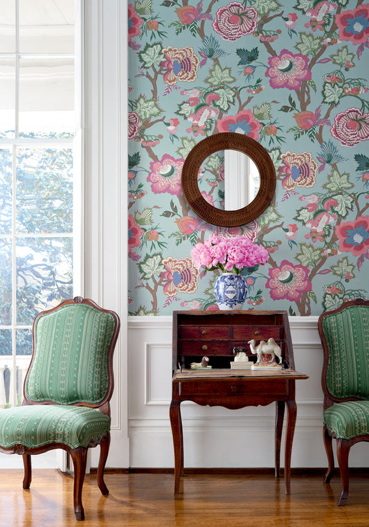 Thibaut INDIENNE JACOBEAN wallpaper room image