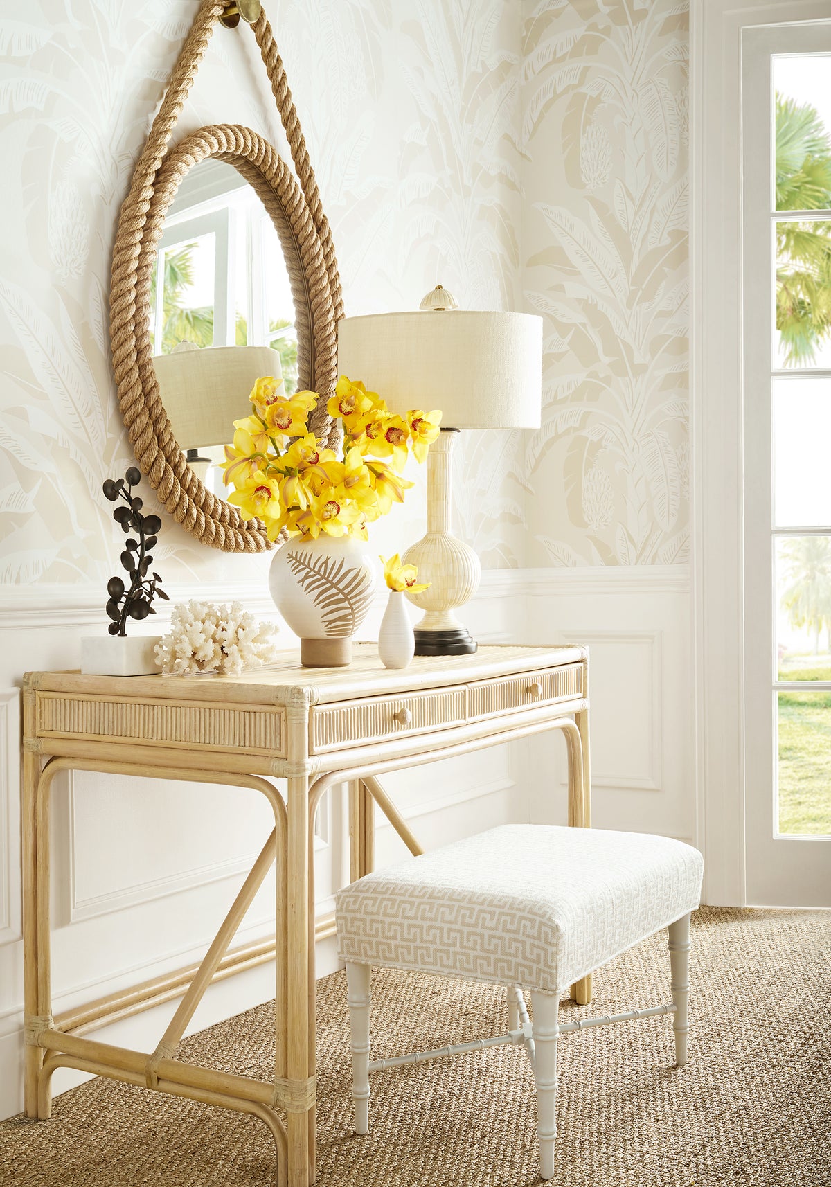 Thibaut BANANA TREE wallpaper room scene additional