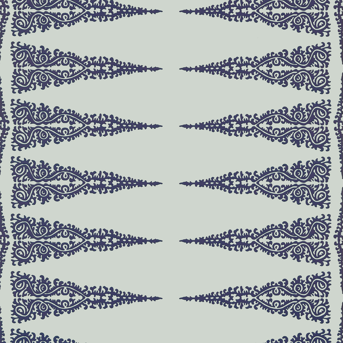 Thibaut ELLERY STRIPE wallpaper, Navy on Soft Teal