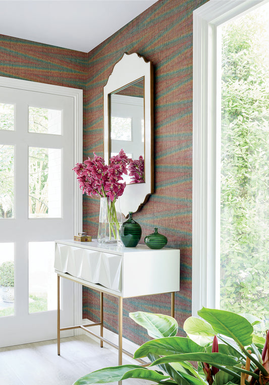 Mesa Moab Weave wallpaper Thibaut room scene